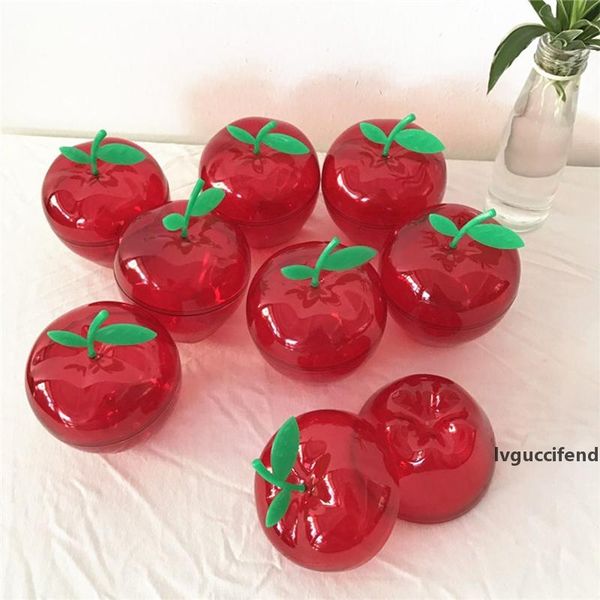20pcs plastic apple containers toy chocolate/candy box wedding favors container small boxs for sweets birthday party gift favors