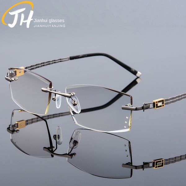 ultra light anti-blue frame glasses less glasses trimming men's business myopia gradient color alloy hyperopia frame, Silver
ultra light anti-blue frame glasses less glasses trimming men's business myopia gradient color alloy hyperopia frame, Silver