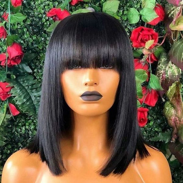 stiaight bob human hair wig lace wigs with bang 13x6 lace front short bob wig brazilian for black women 150% density, Black;brown
stiaight bob human hair wig lace wigs with bang 13x6 lace front short bob wig brazilian for black women 150% density, Black;brown