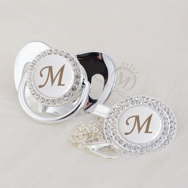 miyocar silver name bling initial letter m beautiful bling pacifier and pacifier clip bpa dummy babyshower gift lm-1
miyocar silver name bling initial letter m beautiful bling pacifier and pacifier clip bpa dummy babyshower gift lm-1