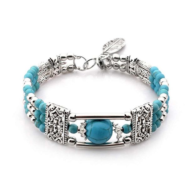 new popular steel wire turquoises beaded bracelet bohemian style female bracelet jewelry, Golden;silver
new popular steel wire turquoises beaded bracelet bohemian style female bracelet jewelry, Golden;silver