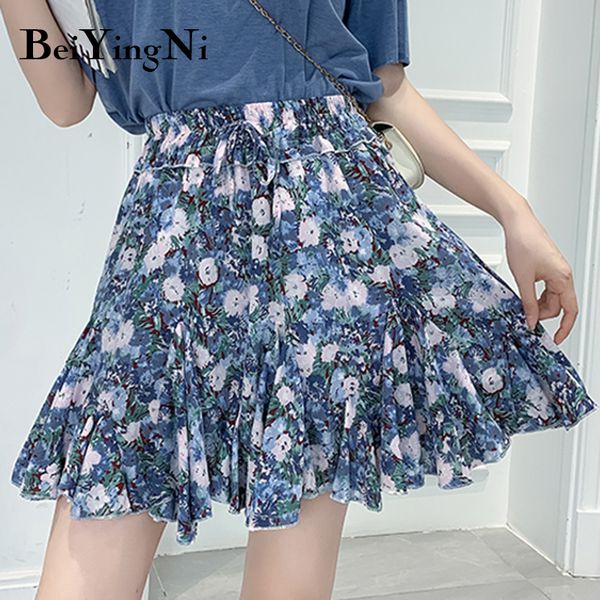 beiyingni high waist chiffon floral print summer casual skirt women drawstring boho beach lining mini skirt female saias faldas, Black
beiyingni high waist chiffon floral print summer casual skirt women drawstring boho beach lining mini skirt female saias faldas, Black
