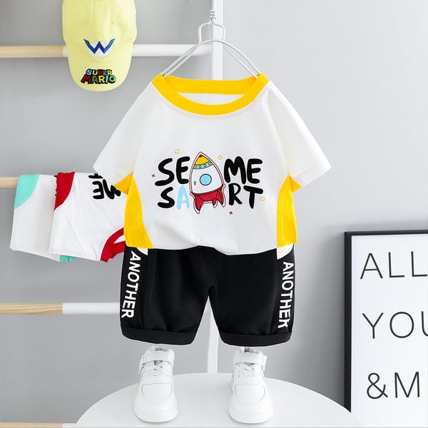 summer baby boy clothes outfit newborn boy set toddler short sleeve t-shirt+shorts two piece set patchwork casual baby tracksuit, White
summer baby boy clothes outfit newborn boy set toddler short sleeve t-shirt+shorts two piece set patchwork casual baby tracksuit, White