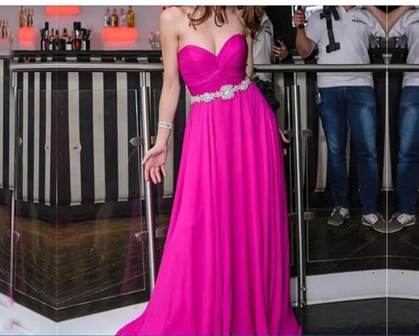 dark fuchsia a line chiffon homecoming dresses sweetheart with sash pleat floor length junior prom gown long women's maxi dress, Red
dark fuchsia a line chiffon homecoming dresses sweetheart with sash pleat floor length junior prom gown long women's maxi dress, Red