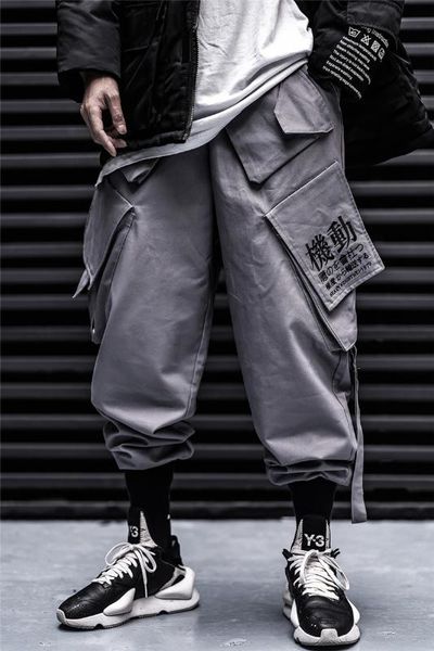 men hip hop cargo pants multi-pockets oversize harem sweatpants high street harajuku style streetwear casual fashion outwear, Black
men hip hop cargo pants multi-pockets oversize harem sweatpants high street harajuku style streetwear casual fashion outwear, Black