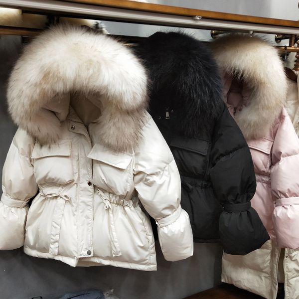 jyscg women's off-season new korean style dongdaemun hooded large fur collar waist slimming online popular fashion coat for down jacket, Black
jyscg women's off-season new korean style dongdaemun hooded large fur collar waist slimming online popular fashion coat for down jacket, Black