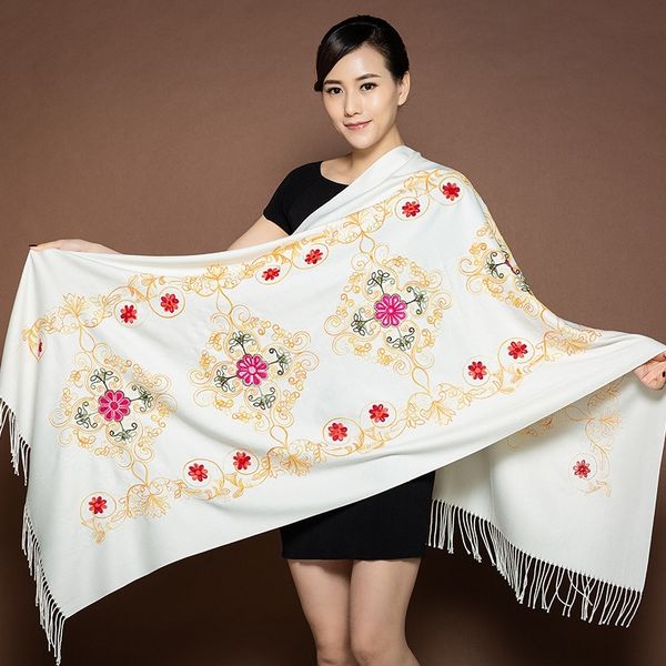 super large shawl long dual-purpose autumn chinese style embroidered multi-functional cashmere scarf scarf cloak cloak winter, Blue;gray
super large shawl long dual-purpose autumn chinese style embroidered multi-functional cashmere scarf scarf cloak cloak winter, Blue;gray