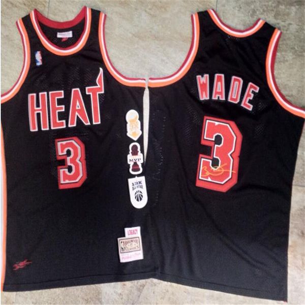 men miami heat 3 wade mitchell & ness black retired last dance hardwoods classics basketball jersey 05, Black;red
men miami heat 3 wade mitchell & ness black retired last dance hardwoods classics basketball jersey 05, Black;red