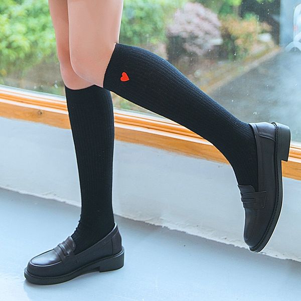 calf black long embroidered red loving and semi-high cotton socks jk knee-high female fashionable street cotton pure socks, Pink;yellow
calf black long embroidered red loving and semi-high cotton socks jk knee-high female fashionable street cotton pure socks, Pink;yellow