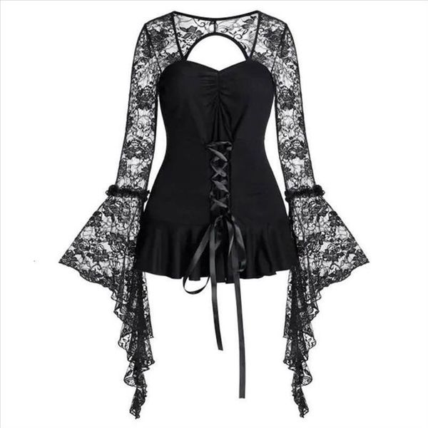 womens clothing bandage blouse women cotton women vintage long sleeved flare sleeve waist bandage lace stitching 4, White
womens clothing bandage blouse women cotton women vintage long sleeved flare sleeve waist bandage lace stitching 4, White
