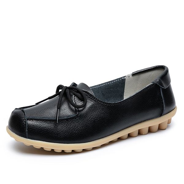 women split leather flat shoes moccasin-gommino ladies round toe lace-up ladies low cutter casual loafers size 41 shallow shoes, Black
women split leather flat shoes moccasin-gommino ladies round toe lace-up ladies low cutter casual loafers size 41 shallow shoes, Black