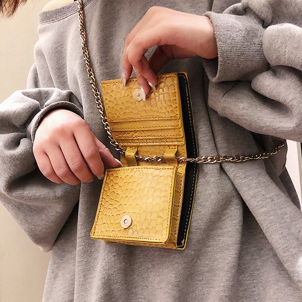 women mini bag new fashion pu flap chains alligator hasp shoulder bags pursr euro-america style luxury designer bags
women mini bag new fashion pu flap chains alligator hasp shoulder bags pursr euro-america style luxury designer bags