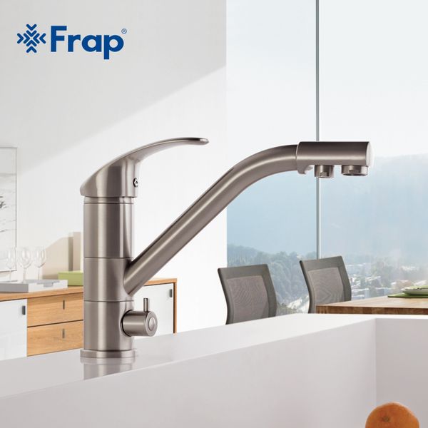 frap kitchen sink faucet water faucet brass body nickel water purification function 360 degree rotation single handle f4321-5
frap kitchen sink faucet water faucet brass body nickel water purification function 360 degree rotation single handle f4321-5
