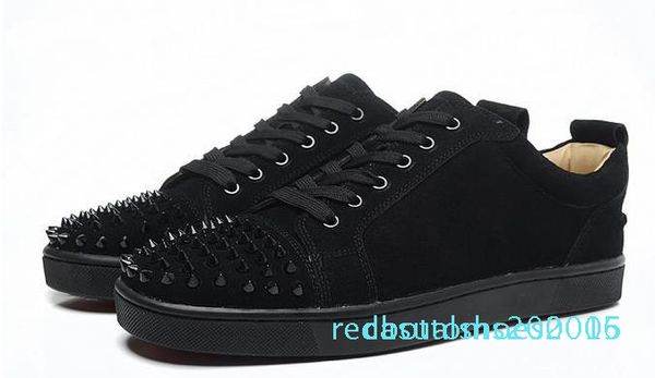 2019 party свадебной обуви мужчину женщины flats черная замша с черным шипы toe low top sneakers, дизайнером причинно обувью ac15, Black
2019 party свадебной обуви мужчину женщины flats черная замша с черным шипы toe low top sneakers, дизайнером причинно обувью ac15, Black