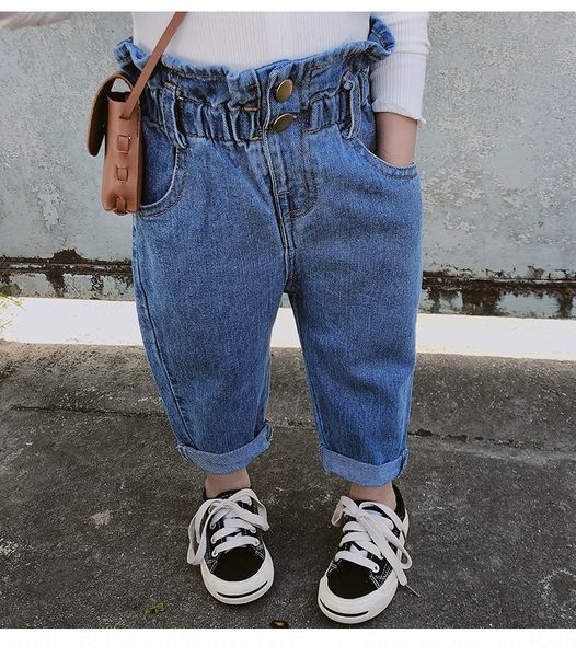 clothing autumn jeans panty girl's high-waisted jeans children's waist flower children's pants fashion pants, Blue
clothing autumn jeans panty girl's high-waisted jeans children's waist flower children's pants fashion pants, Blue