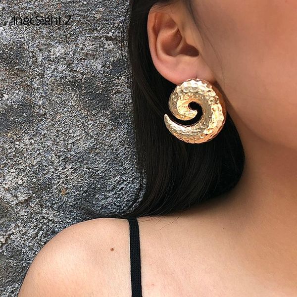 ingesight.z punk gold color round twisted spiral stud earrings for women statement whirlpool gear earrings brincos, Golden;silver
ingesight.z punk gold color round twisted spiral stud earrings for women statement whirlpool gear earrings brincos, Golden;silver