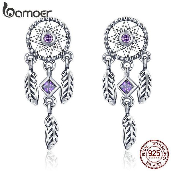 bamoer 925 sterling silver vintage мечта catcher падение серьги для женщин фиолетовый кубический циркон ювелирные изделия стерлингового сере
bamoer 925 sterling silver vintage мечта catcher падение серьги для женщин фиолетовый кубический циркон ювелирные изделия стерлингового сере