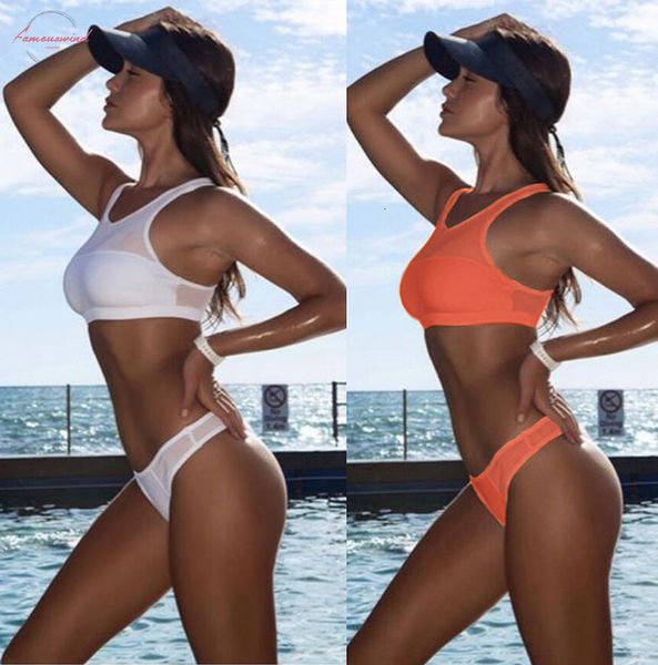 2020 new arrival bikini mesh patchwork solid swimwear women padded low waist swimsuit nylon female brazilian biquini, White;black
2020 new arrival bikini mesh patchwork solid swimwear women padded low waist swimsuit nylon female brazilian biquini, White;black