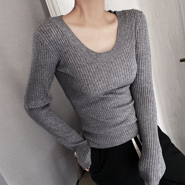 elegant slim-fit soft rabbit velvet u-collar sweater autumn and winter knitted sweater for women, White;black
elegant slim-fit soft rabbit velvet u-collar sweater autumn and winter knitted sweater for women, White;black
