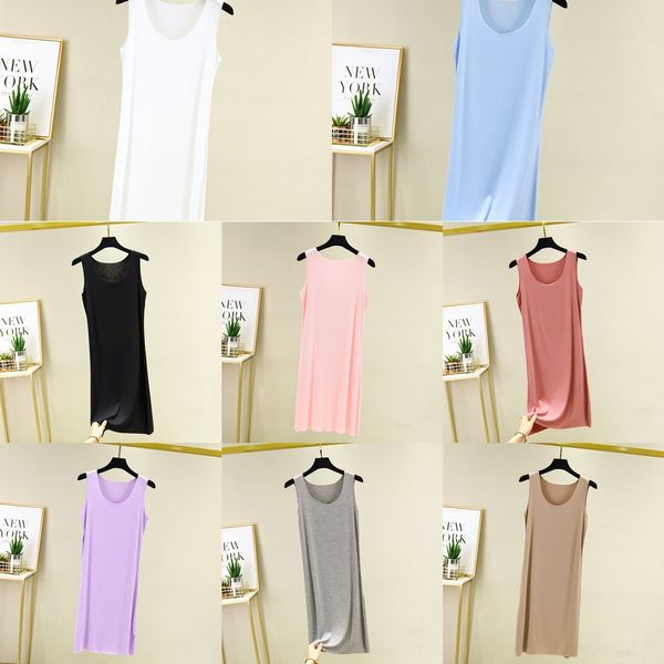 summer new skirt skirt modal vest dress korean style stretch thread mid-length fashionable all-match solid color vest dress, Black;gray
summer new skirt skirt modal vest dress korean style stretch thread mid-length fashionable all-match solid color vest dress, Black;gray