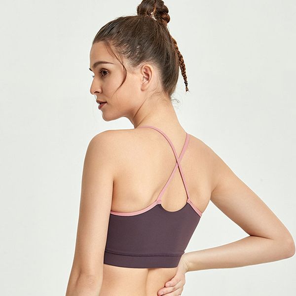 gym clothing women thin shoulder strap sports bra wear for running yoga vest fitness dance girl, White;black
gym clothing women thin shoulder strap sports bra wear for running yoga vest fitness dance girl, White;black