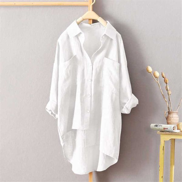 explosive casual style solid color shirt women's cardigan double pocket long sleeve temperament, White
explosive casual style solid color shirt women's cardigan double pocket long sleeve temperament, White