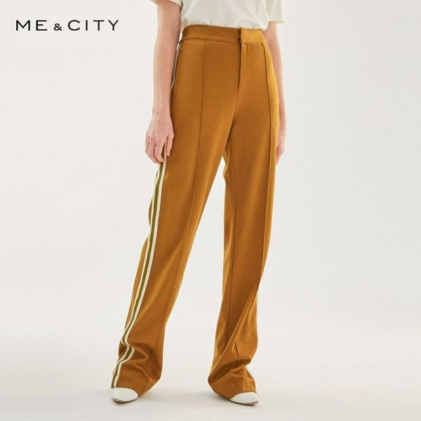 me&city new straight knitted pants women side webbing motion pants woman casual straight elegant long, Black;white
me&city new straight knitted pants women side webbing motion pants woman casual straight elegant long, Black;white