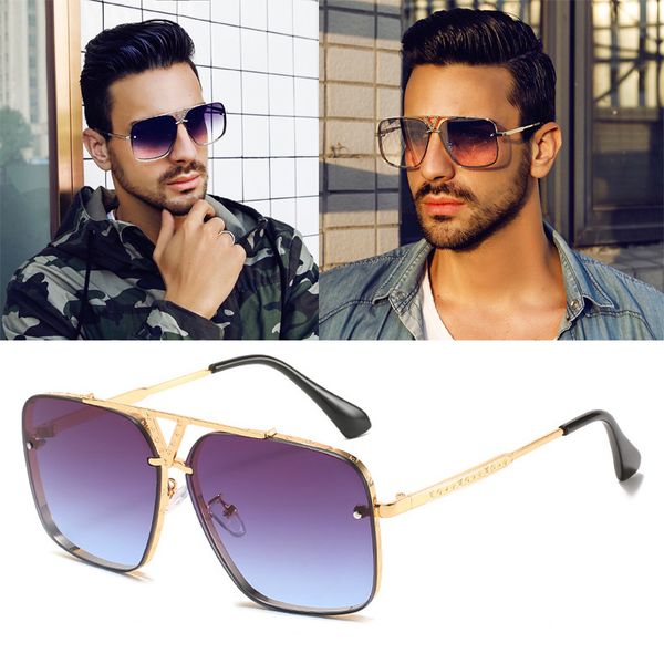 new men's luxury trend big frame brand sunglasses gradient women's fashion pilot sunglasses uv400, White;black
new men's luxury trend big frame brand sunglasses gradient women's fashion pilot sunglasses uv400, White;black