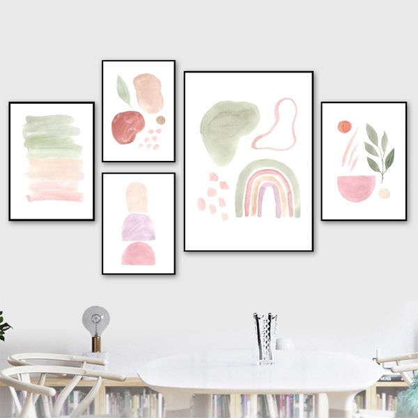 abstract paintings rainbow green leaves art print nordic poster kids room decor minimalist wall picture pink girl room decortion
abstract paintings rainbow green leaves art print nordic poster kids room decor minimalist wall picture pink girl room decortion