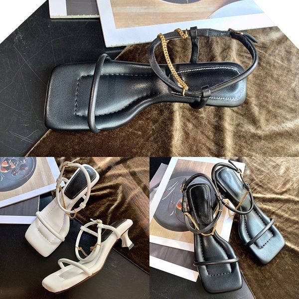 designer womens sandals luxury black white metal chain square head high heels summer fashion with box size 35-40
designer womens sandals luxury black white metal chain square head high heels summer fashion with box size 35-40