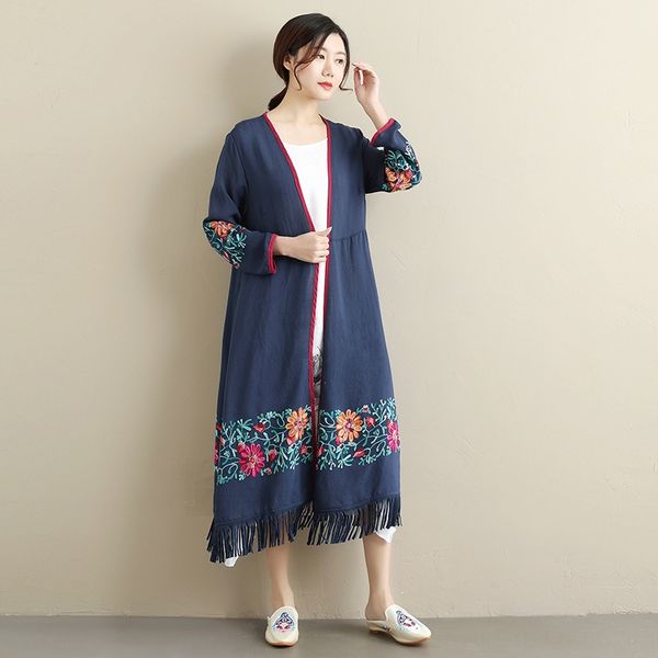 pbzsh ethnic nationality embroidery nationality style tassel long coat with exquisite embroidered light breathable coat female ethnic style, Tan;black
pbzsh ethnic nationality embroidery nationality style tassel long coat with exquisite embroidered light breathable coat female ethnic style, Tan;black