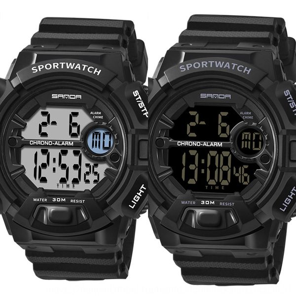 sanda electronic new men's student waterproof electronic watch multifunctional digital led sports watch, Blue
sanda electronic new men's student waterproof electronic watch multifunctional digital led sports watch, Blue