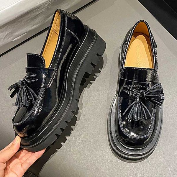 student tassel genuine leather oxfords women shoes joker chunky heels espadrilles fringe patent cowhide loafers woman flats 2020, Black
student tassel genuine leather oxfords women shoes joker chunky heels espadrilles fringe patent cowhide loafers woman flats 2020, Black