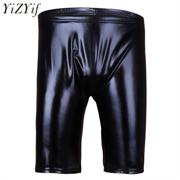 yizyif men lingerie soft wet look patent leather boxer shorts male fitness bodybuilding workout man fashion practice shorts, White;black
yizyif men lingerie soft wet look patent leather boxer shorts male fitness bodybuilding workout man fashion practice shorts, White;black