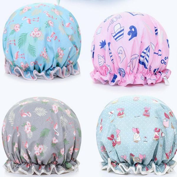 1pcs bath hat waterproof shower hair cover thick shower caps double layer bathroom women supplies elastic band cap
1pcs bath hat waterproof shower hair cover thick shower caps double layer bathroom women supplies elastic band cap