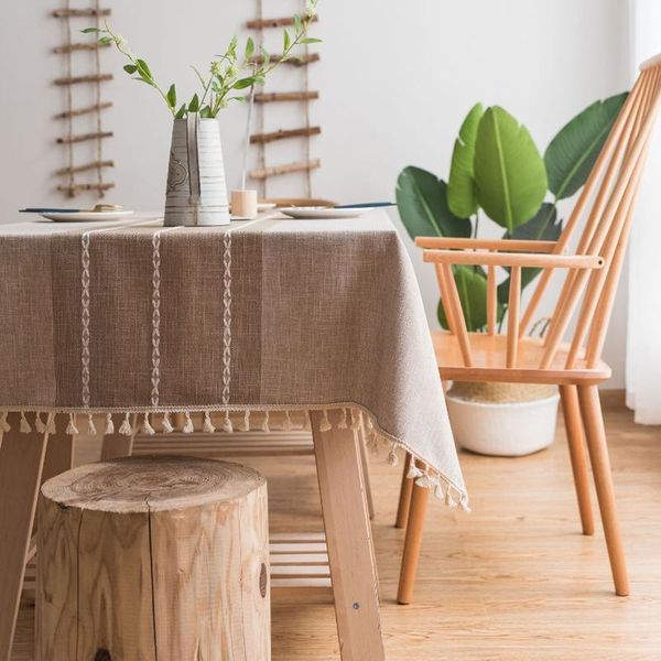 stripe decorative linen-like tablecloth with tassel thick waterproof rectangular wedding dining table cover tea table cloth
stripe decorative linen-like tablecloth with tassel thick waterproof rectangular wedding dining table cover tea table cloth