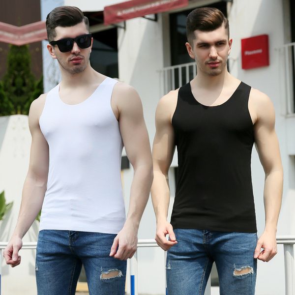 men' vest slim fit modal cotton seemless camisole bar sports wear underwear upper body base shirt spring and summer man -40, White;black
men' vest slim fit modal cotton seemless camisole bar sports wear underwear upper body base shirt spring and summer man -40, White;black