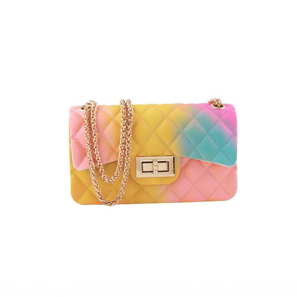 2019 new female rainbow color jelly fashion shoulder small square square bag pvc gradient small bag
2019 new female rainbow color jelly fashion shoulder small square square bag pvc gradient small bag