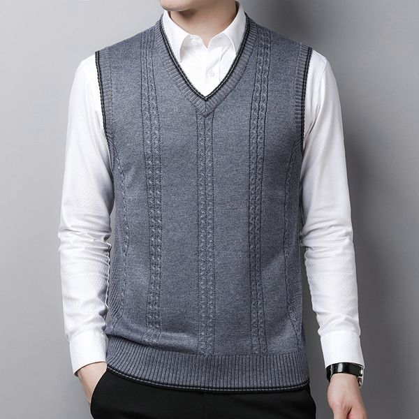 men's vests man thick knit vest autumn male twisted sweater v-neck pullover sleeveless wool, Black;white
men's vests man thick knit vest autumn male twisted sweater v-neck pullover sleeveless wool, Black;white