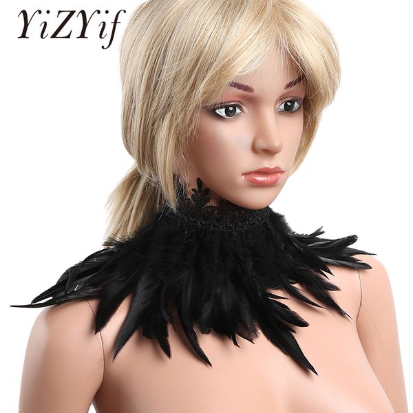 gothic victorian natural feather lace embroidery collar choker shrug feather shawl shoulder wrap cape costume decoration, Blue;gray
gothic victorian natural feather lace embroidery collar choker shrug feather shawl shoulder wrap cape costume decoration, Blue;gray