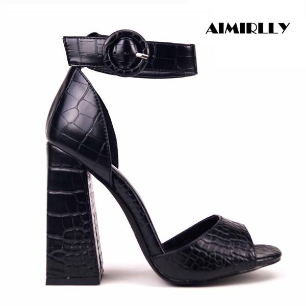 sandals shoes women peep toe high heels crocodile pu block heel cover ankle buckle ladies party black pink
sandals shoes women peep toe high heels crocodile pu block heel cover ankle buckle ladies party black pink