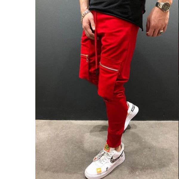 men's pants men multi-pocket zip-up sweatpants hip-hop exercise; business casual cotton slim straight trousers spring, Black
men's pants men multi-pocket zip-up sweatpants hip-hop exercise; business casual cotton slim straight trousers spring, Black