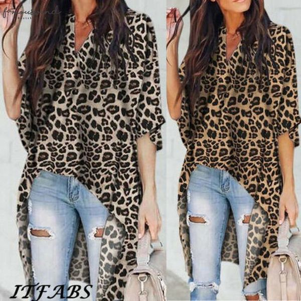 2020 women ladies summer leopard print chiffon half sleeve casual shirt blouse women leopard blouse femme camisas mujer, White 
2020 women ladies summer leopard print chiffon half sleeve casual shirt blouse women leopard blouse femme camisas mujer, White