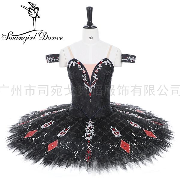 black swan professional tutu costumes women classical pancake tutu for performance platter bt9320, Black;red
black swan professional tutu costumes women classical pancake tutu for performance platter bt9320, Black;red