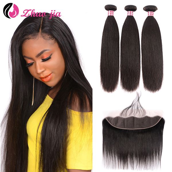 ZHUO JIA Brazilian Straight Human Hair Bundles With Frontal 13x4 Lace Frontal With 30 Inch Bundles Remy Human Hair Extension, Natural color
ZHUO JIA Brazilian Straight Human Hair Bundles With Frontal 13x4 Lace Frontal With 30 Inch Bundles Remy Human Hair Extension, Natural color
