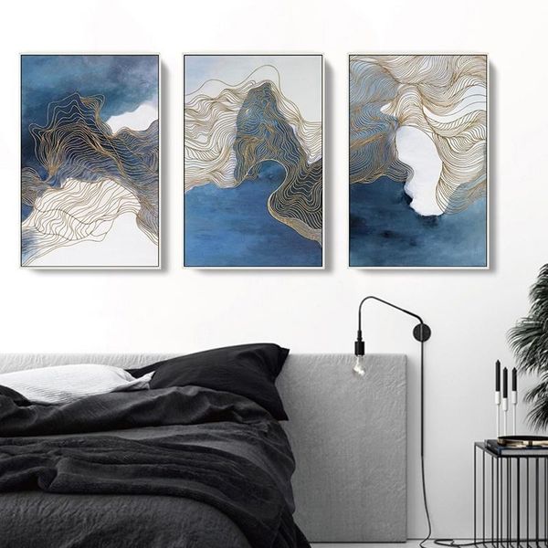 3 panels abstract oil painting blue psychedelic line posters & prints nordic canvas wall art picture for living room modern home decoration
3 panels abstract oil painting blue psychedelic line posters & prints nordic canvas wall art picture for living room modern home decoration