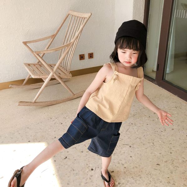 xuan2020 summer new children's sleeveless vest korean hipster cotton and linen t sleeveless cotton and linen vest, Blue
xuan2020 summer new children's sleeveless vest korean hipster cotton and linen t sleeveless cotton and linen vest, Blue