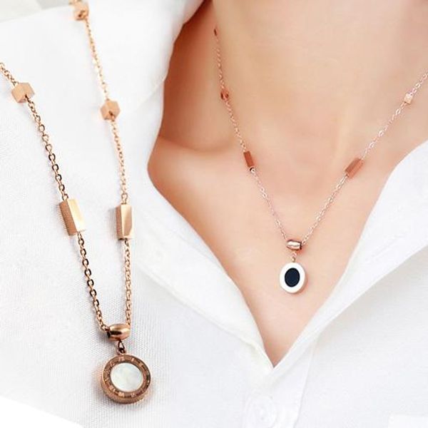 roman numerals round pendant necklaces for women stainless steel rose gold black white shell compass pendant long necklace fashion jewelry, Silver
roman numerals round pendant necklaces for women stainless steel rose gold black white shell compass pendant long necklace fashion jewelry, Silver