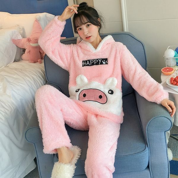 tb6ar thickened plush women's hooded and velvet set clothes set warm home suit long-sleeved flannel pajamas women's cute warm home, Blue;red
tb6ar thickened plush women's hooded and velvet set clothes set warm home suit long-sleeved flannel pajamas women's cute warm home, Blue;red