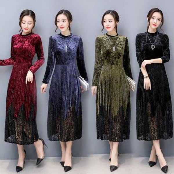 2020 waist rendering high lead will code length sleeve pleuche dress woman, Black;gray
2020 waist rendering high lead will code length sleeve pleuche dress woman, Black;gray